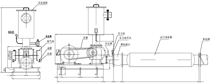 HDLH350罗茨真空泵外形图