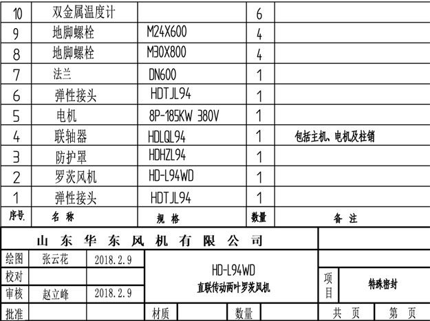 HDL94WD特殊密封罗茨风机CAD图纸.jpg